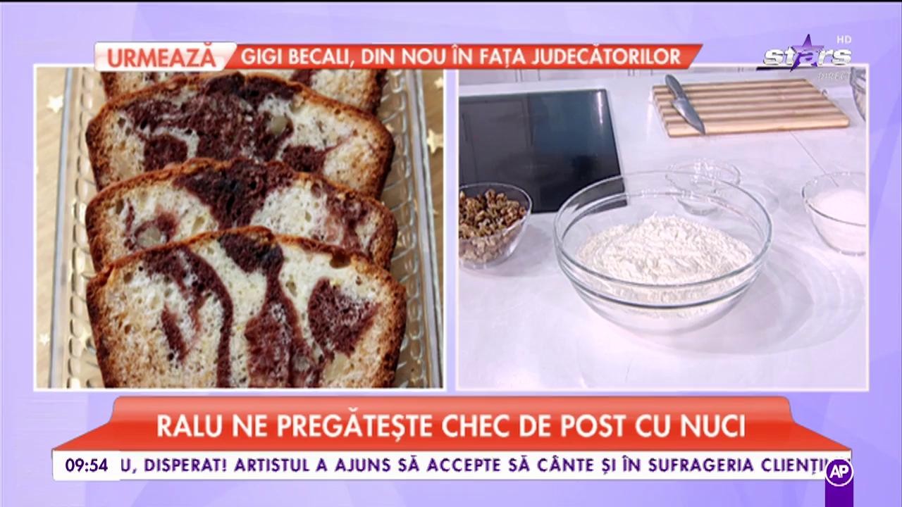 Chef Ralu pregătește &bdquo;Chec de post cu nuci&rdquo;