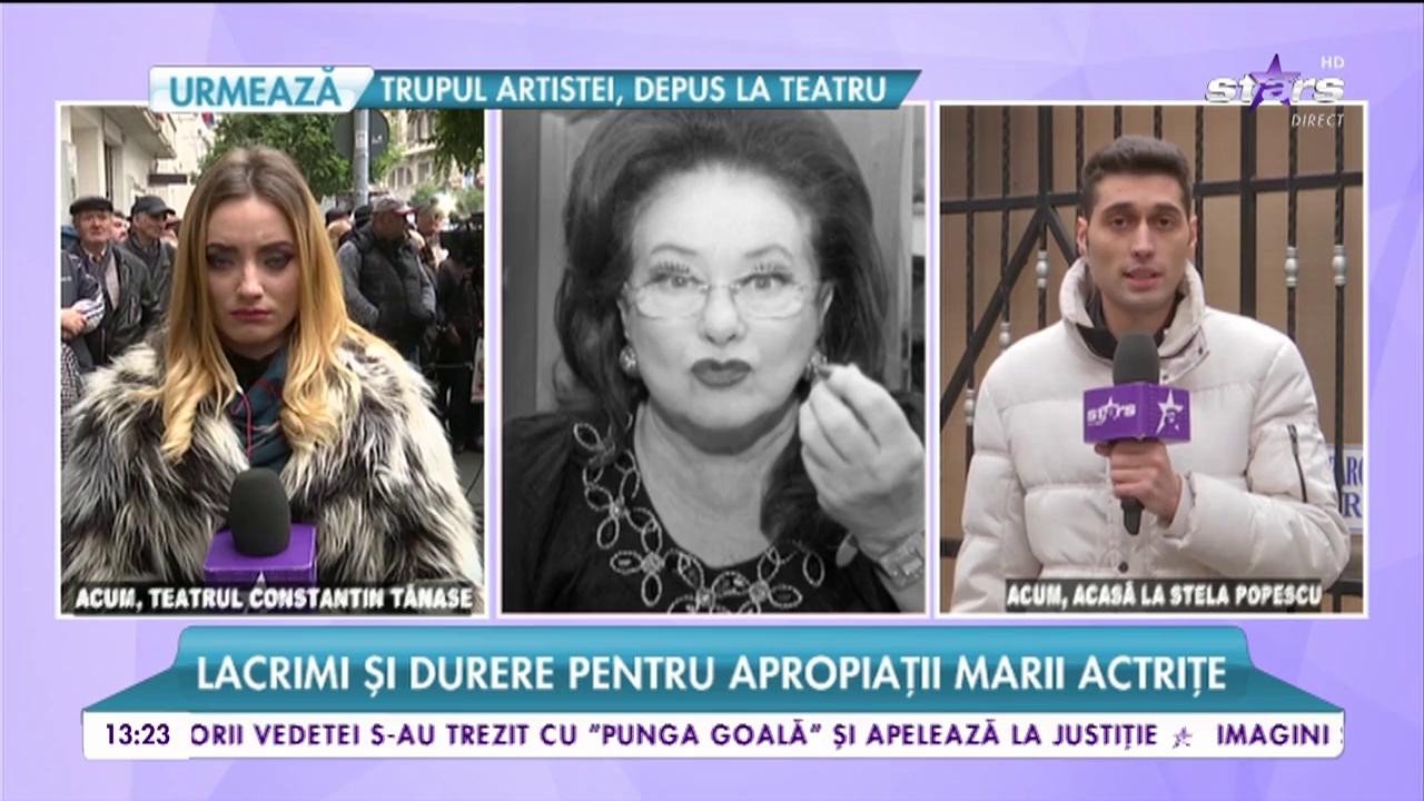 Lacrimi şi durere pentru apropiaţii marii actriţe