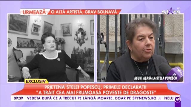 Ce se &icirc;nt&acirc;mplă acasă la Stela Popescu. Prietena actriței face primele declarații: &bdquo;Era palidă, mi-a spus că este obosită&rdquo;