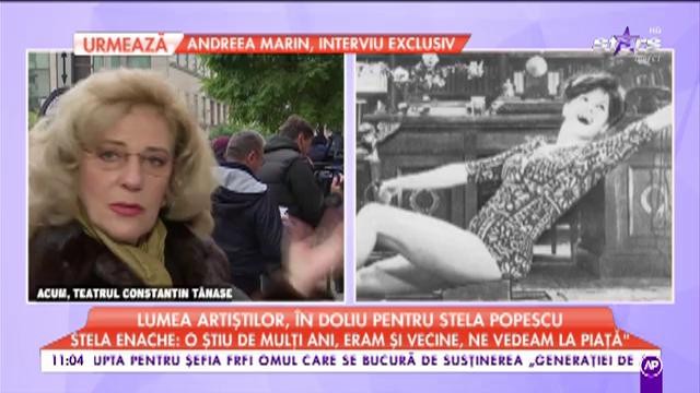 Stela Enache a venit să &icirc;i aducă un ultim omagiu Stelei Popescu: &bdquo;Eu am crezut că Stela este nemuritoare&rdquo;
