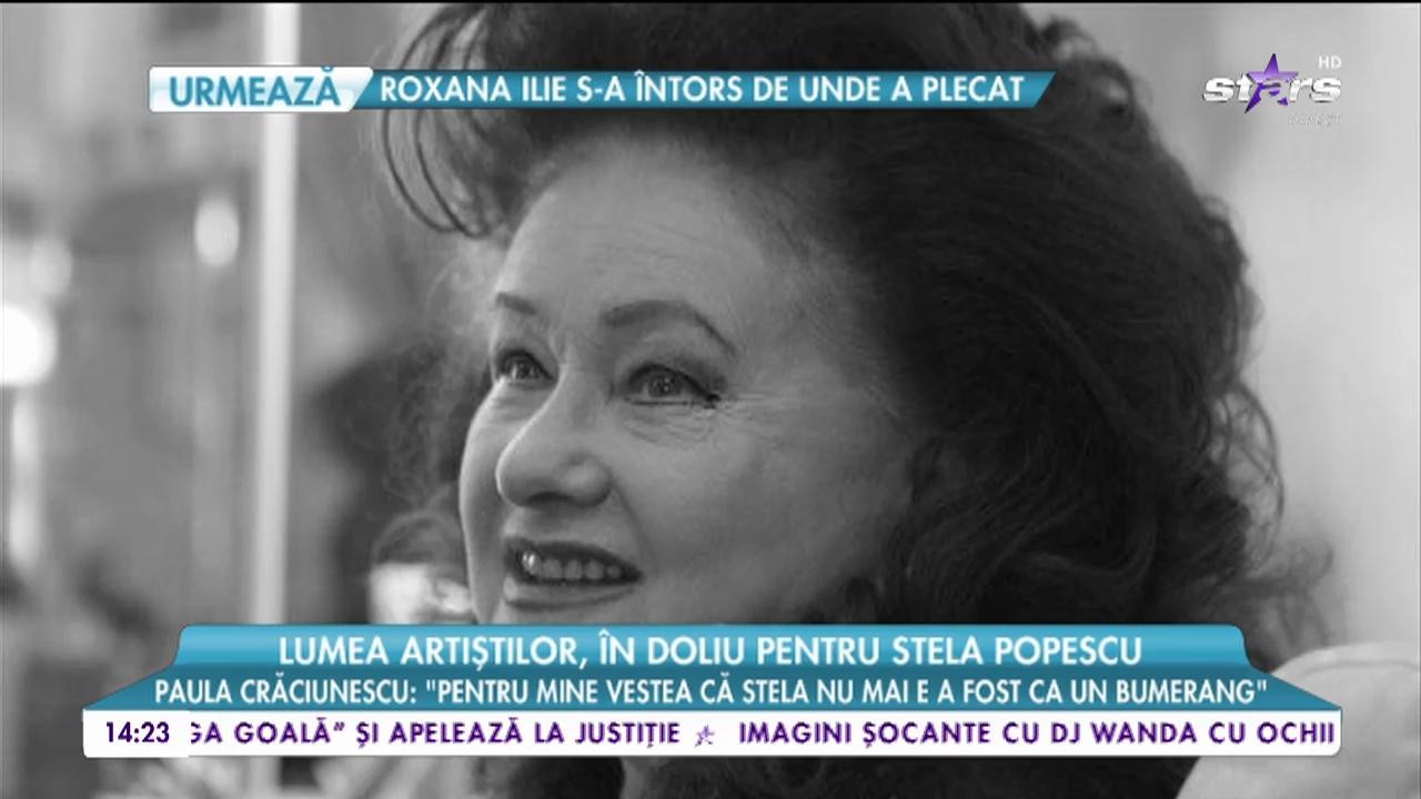 Andreea Berecleanu, omagiu pentru Stela Popescu: &bdquo;Trebuie să &icirc;nvățăm o lecție de la artiști&rdquo;
