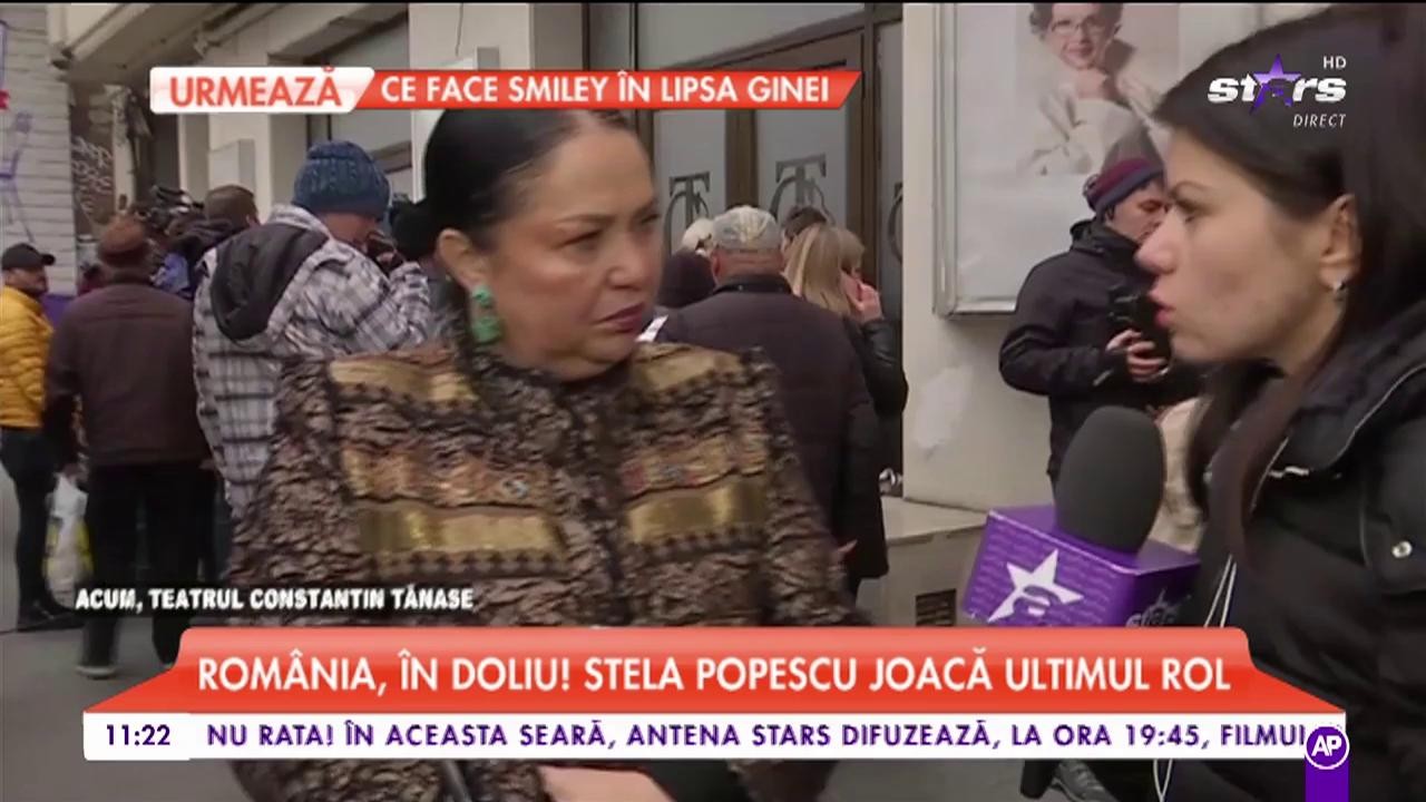 Liza Panait a venit să &icirc;i aducă un ultim omagiu Stelei Popescu: &bdquo;Drum bun printre stele, Stela&rdquo;