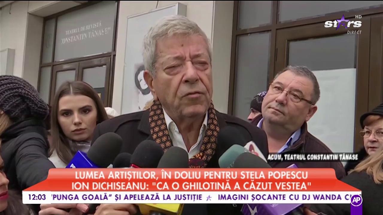 Ion Dichiseanu a venit să &icirc;i aducă un ultim omagiu Stelei Popescu: &bdquo;Nu &icirc;mi imaginam să apună această stea&rdquo;