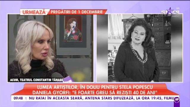 Daniela Gyorfi a venit să &icirc;i aducă un ultim omagiu Stelei Popescu: &bdquo; Era o actriță desăv&acirc;rșită&rdquo;