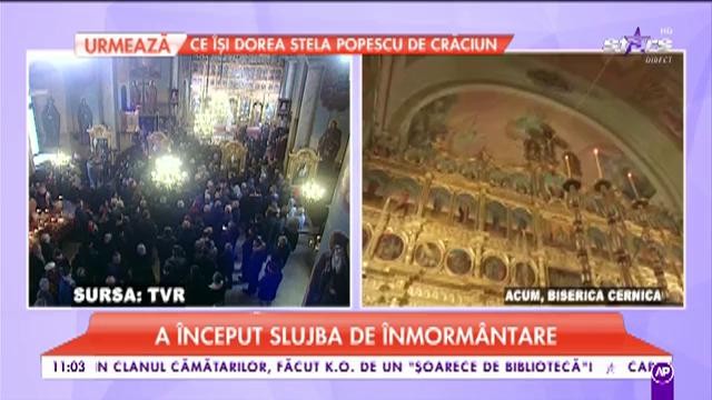 Stela Popescu, drumul spre eternitate. Slujba de ...