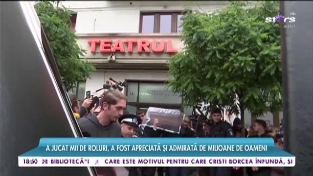 Durere, lacrimi și aplauze! Zeci de artiști au condus-o pe ultimul drum pe Stele Popescu
