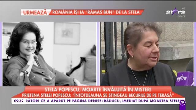 Stela Popescu, moarte &icirc;nvăluită &icirc;n mister! Prietena Stelei Popescu: &bdquo;Era foarte palidă&rdquo;