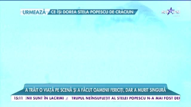 Stela Popescu, sufletul teatrului rom&acirc;nesc a urcat la cer