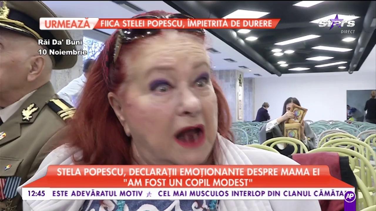 Stela Popescu, declarații emoționante despre mama ei: &bdquo;Mi-a spus: C&acirc;nd ești tu pe scenă răsare soarele&rdquo;