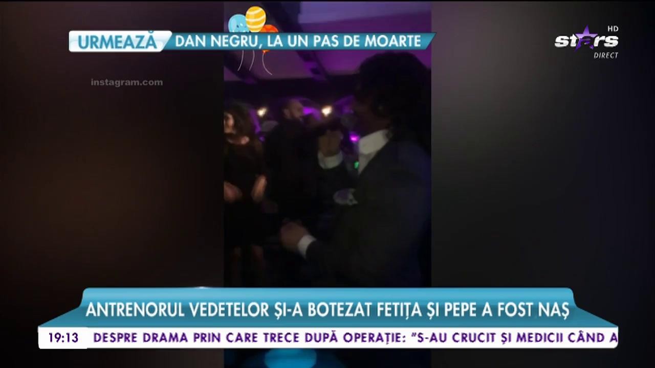 Sărbătoare mare &icirc;n familia lui Pepe. Antrenorul vedetelor și-a botezat fetița și Pepe a fost naș