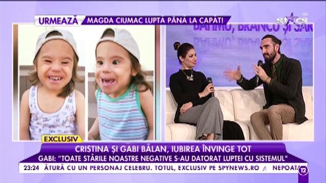 Gabi Bălan: &bdquo;Depresia noastră nu are nicio legătură cu diagnosticul copiilor&rdquo;
