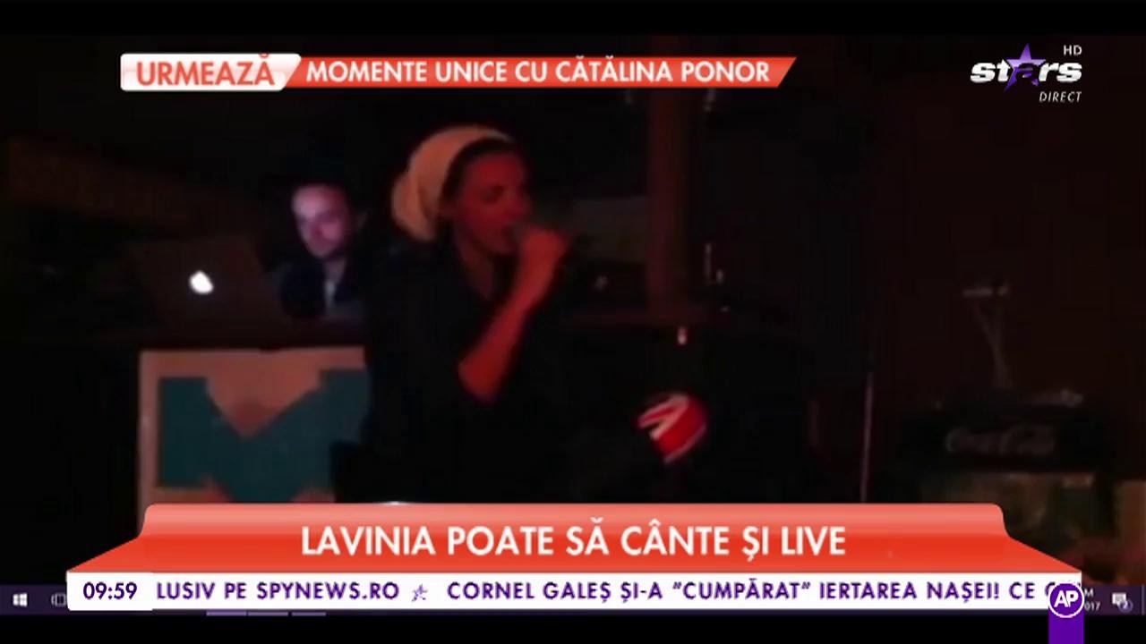 Lavinia P&acirc;rva cantă live pentru Ștefan Bănică. Vedeta a dovedit faptul că poate c&acirc;nta &icirc;n direct fără probleme