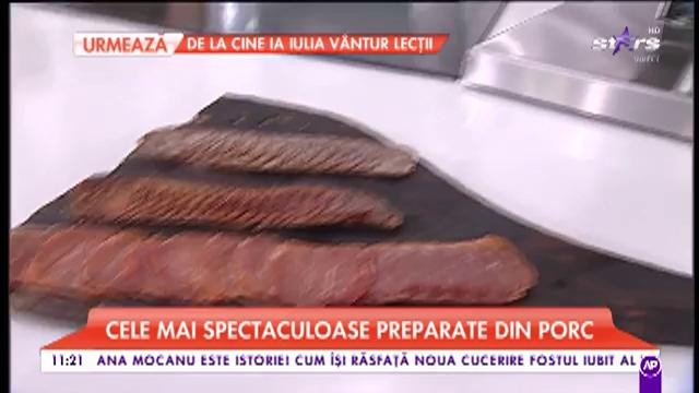 Cele mai spectaculoase preparate din porc: &bdquo; Carnea trebuie ținută la marinat cu 24 de ore &icirc;nainte&rdquo;