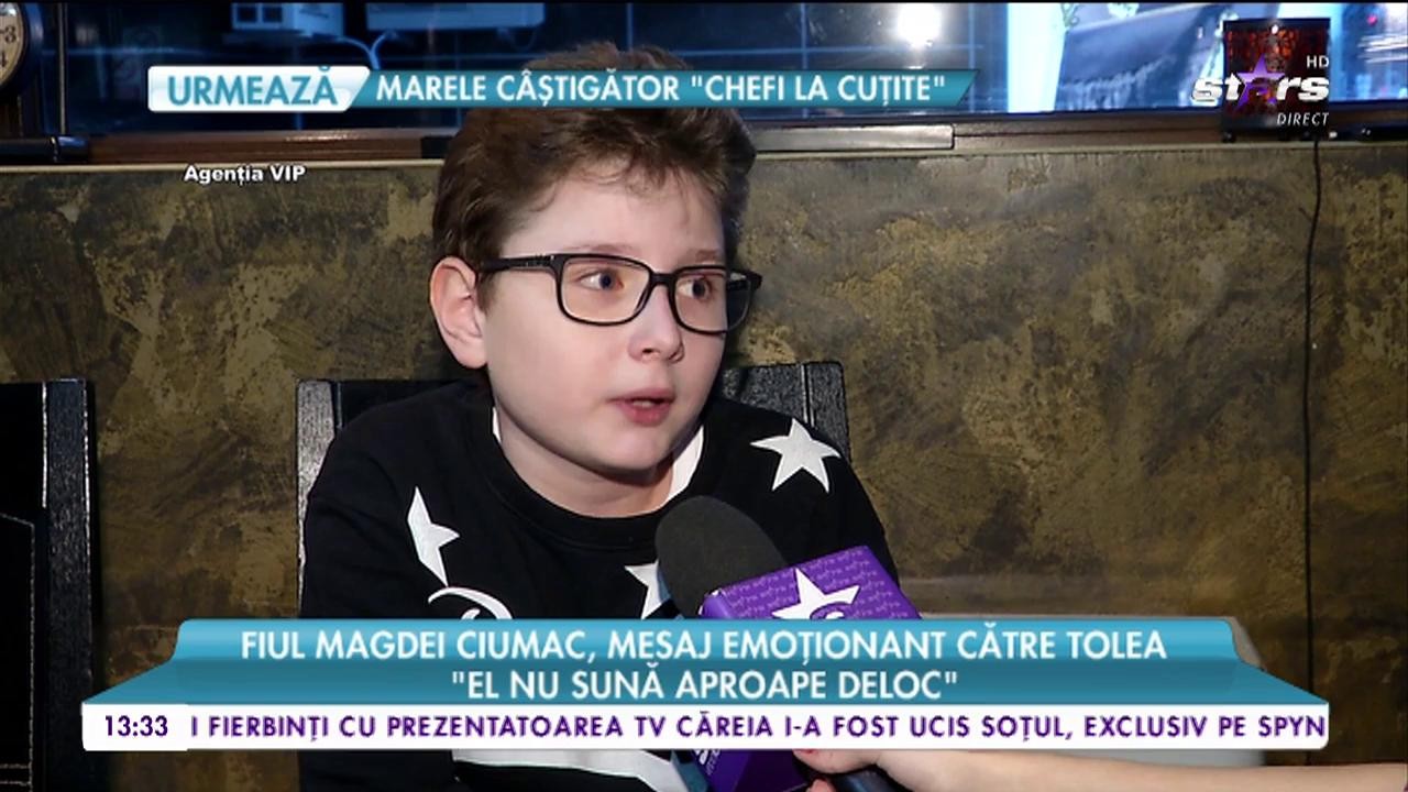 Fiul Magdei Ciumac, mesaj emoționant către Tolea: &bdquo;O să răm&acirc;nă tatăl meu și &icirc;i mulțumesc chiar dacă n-a făcut nimic&rdquo;