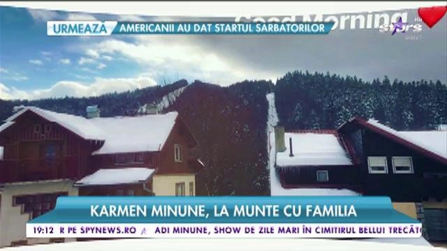 Vedetele au dat năvală &icirc;n zăpadă. Karmen Minune, se bucură de zăpadă