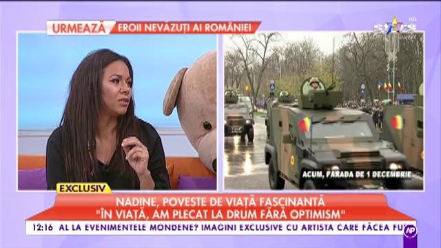 Nadine, poveste de viață fascinantă: &rdquo;&Icirc;n viață am plecat la drum fără optimism&rdquo;