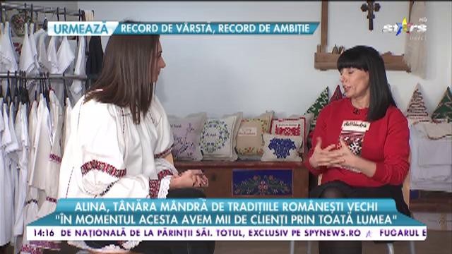 Alina. T&acirc;năra m&acirc;ndra de tradițiile rom&acirc;nești vechi. &rdquo;Noi creăm zestre contemorană rom&acirc;nească&rdquo;
