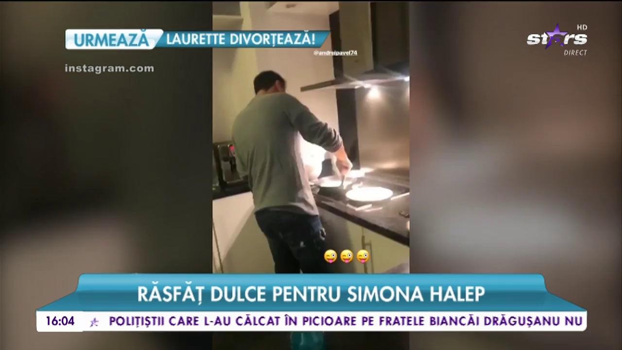 Răsfăț dulce pentru Simona Halep. Andrei Pavel, clătite pentru marea campioană