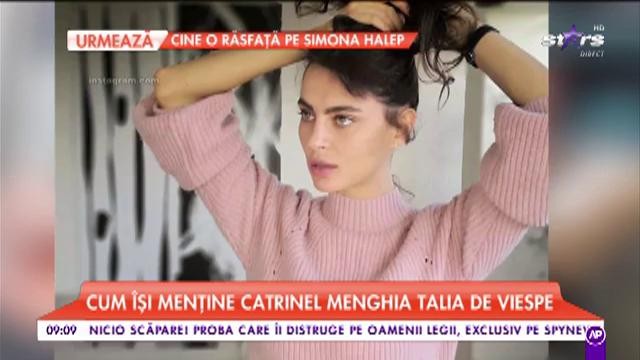 Cum &icirc;și menține Catrinel Menghia talia de viespe