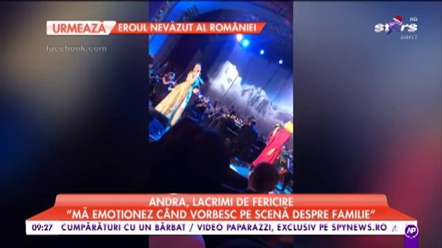 Andra, lacrimi de fericire. Ce s-a &icirc;nt&acirc;mplat cu artista pe scenă