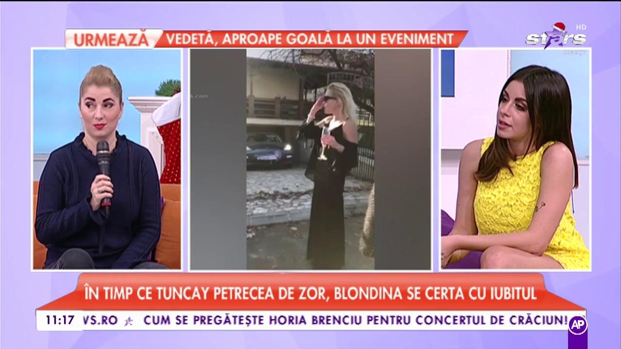 &Icirc;n timp ce Tuncay petrecea de zor, blondina se certa cu iubitul