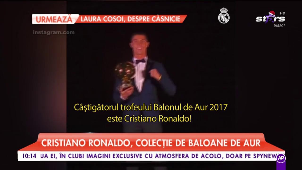 Cristiano Ronaldo a c&acirc;ştigat Balonul de Aur pentru a cincea oară!