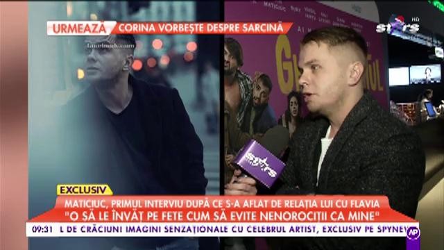 Maticiuc, primul interviu după ce s-a aflat de relația cu Flavia: &bdquo;Eu sunt pe site-uri tabloide cu femei, cu asta mă ocup&rdquo;