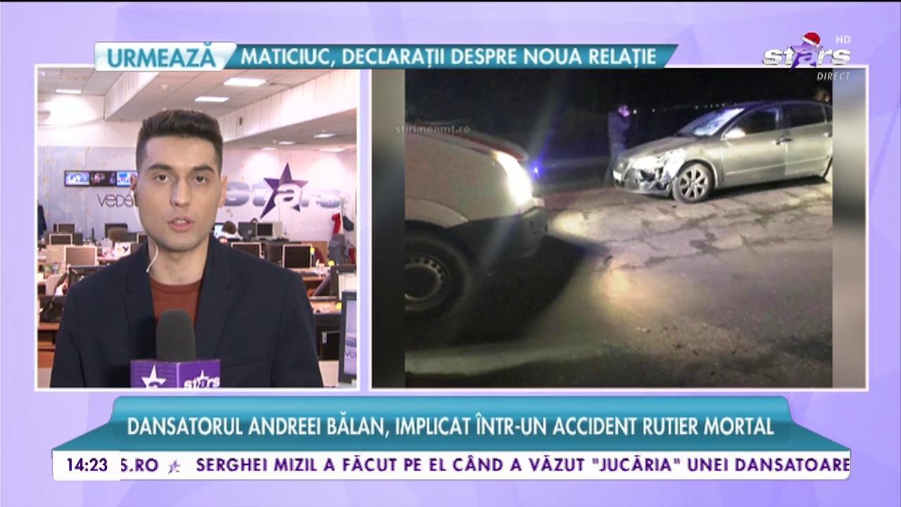 Dansatorul Andreei Bălan, implicat &icirc;ntr-un accident rutier mortal