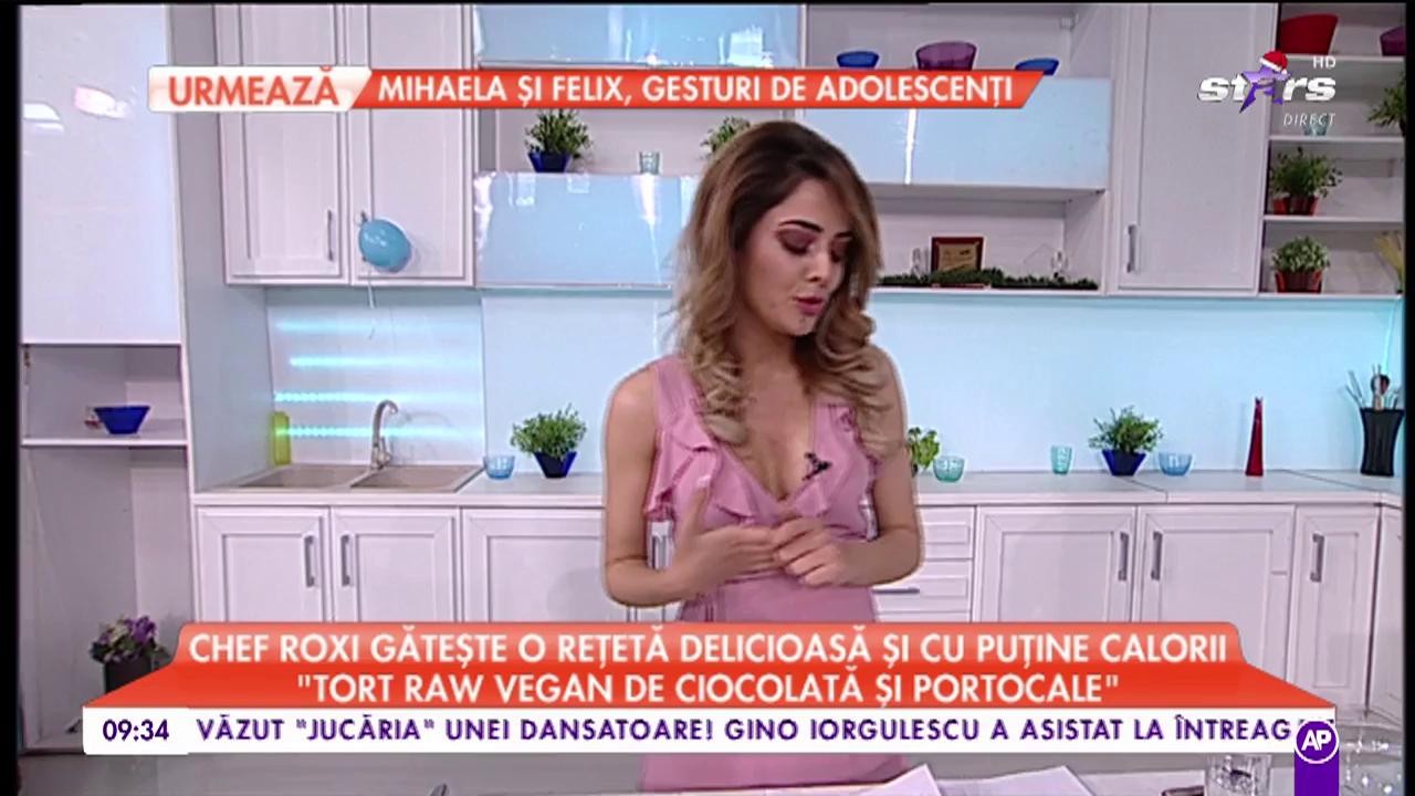 Chef Roxi ne pregătește &bdquo;Tort raw vegan de ciocolată și portocale&rdquo;