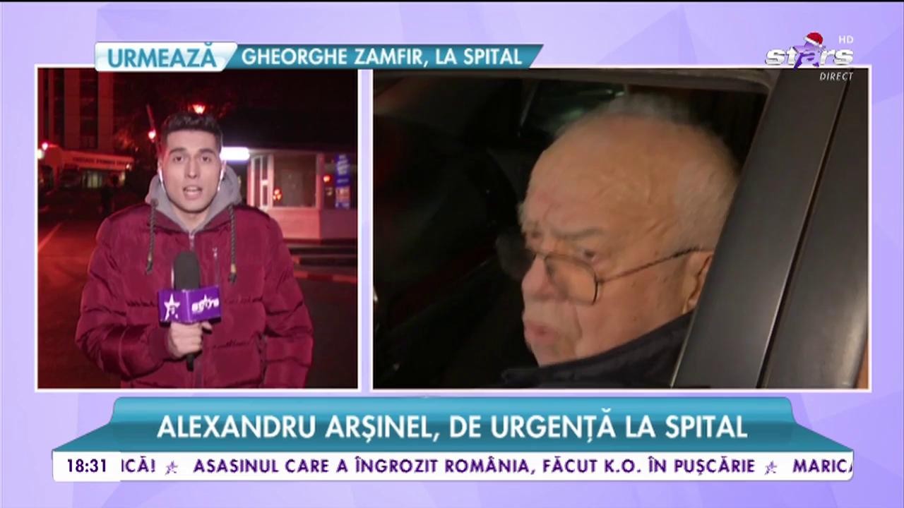 Alexandru Arșinel, de urgență la spital