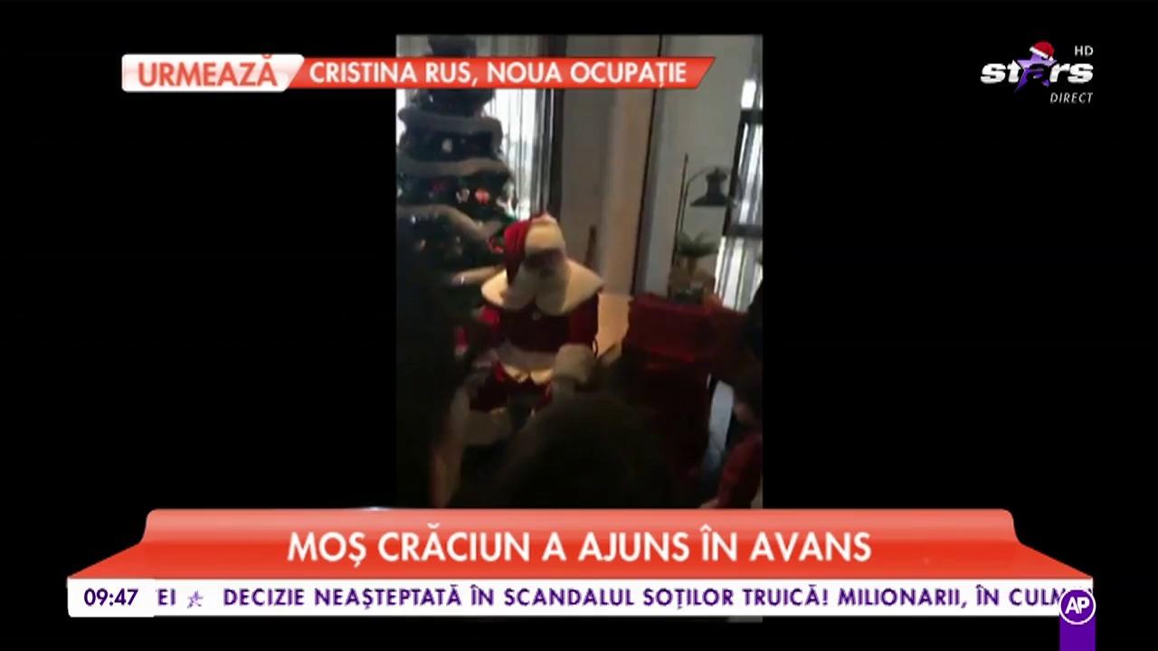 Moș Crăciun a ajuns &icirc;n avans la Anca Serea. Copiii i-au c&acirc;ntat c&acirc;ntecele