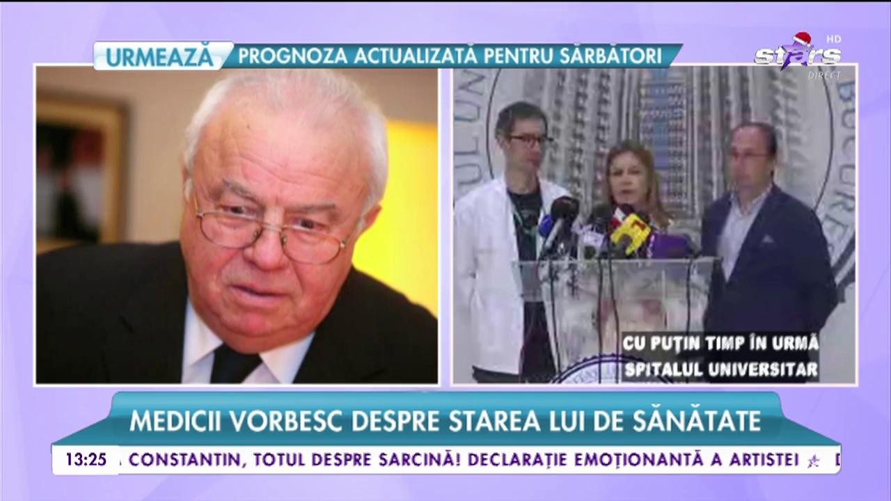 Medicii vorbesc despre starea lui Alexandru Arșinel. Artistul a fost operat de urgență