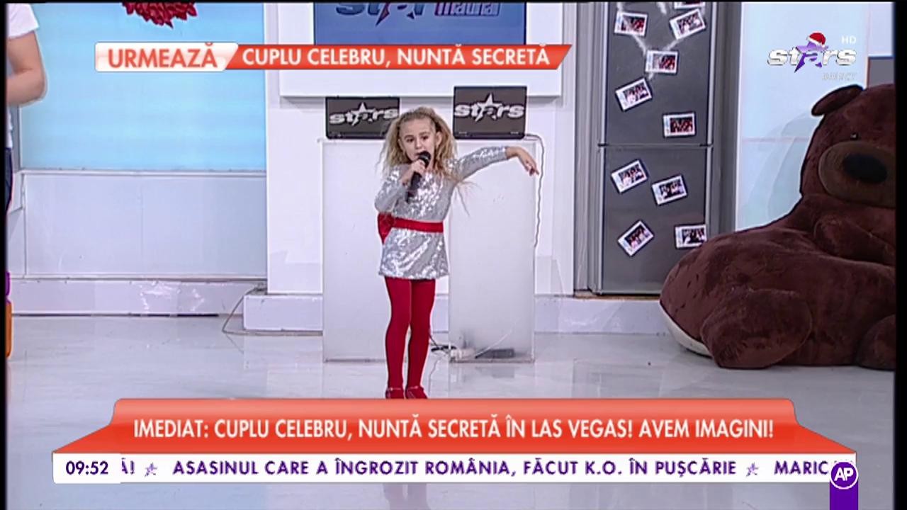 Micuța Maria Lungu c&acirc;ntă la Star Matinal. Fetița are doar 4 ani!