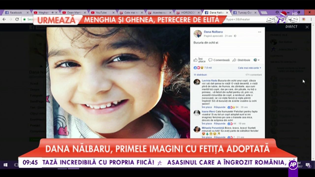 Dana Nălbaru, primele imagini cu fetița adoptată