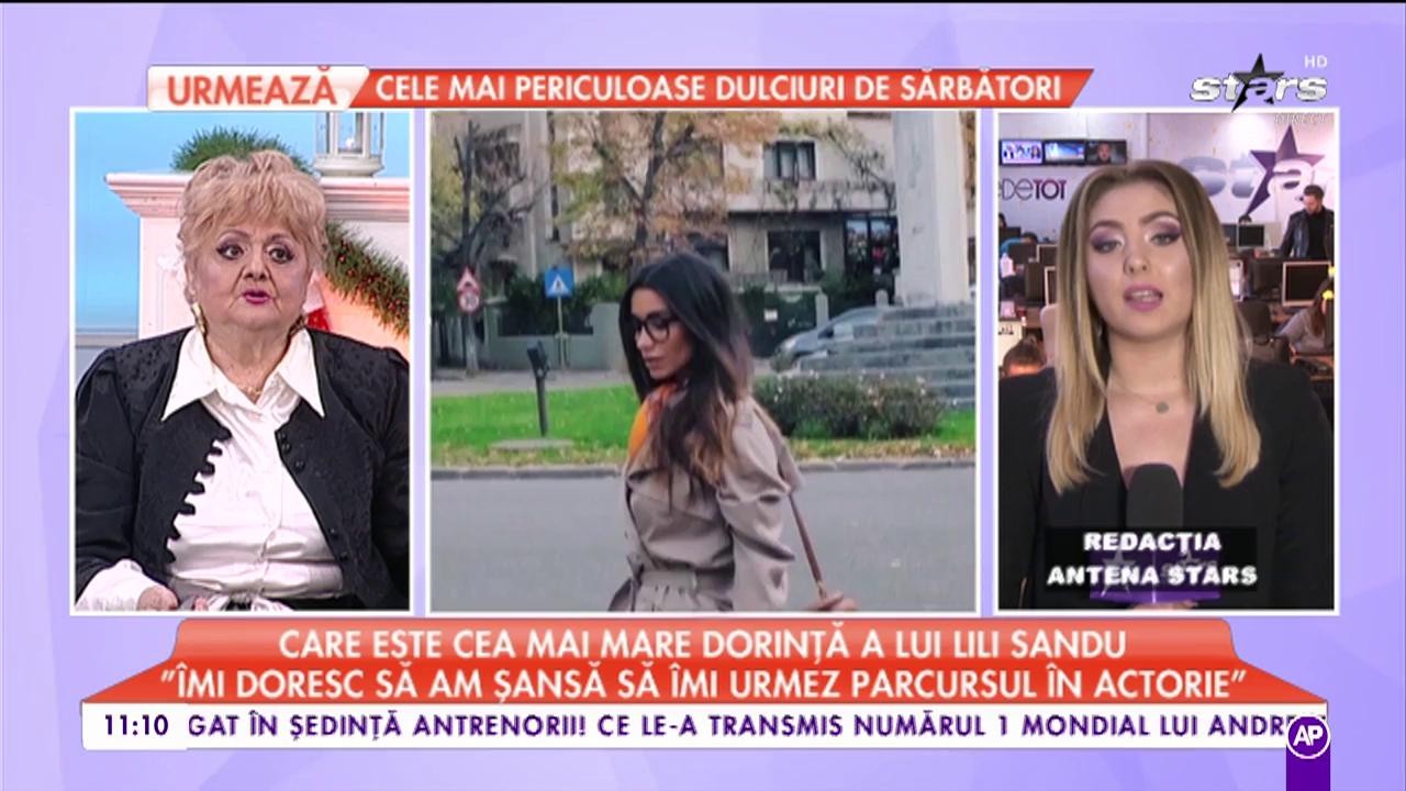 Care este cea mai mare dorință a lui Lili Sandu: &rdquo;&Icirc;mi doresc să am șansa să &icirc;mi urmez parcursul &icirc;n actorie&rdquo;