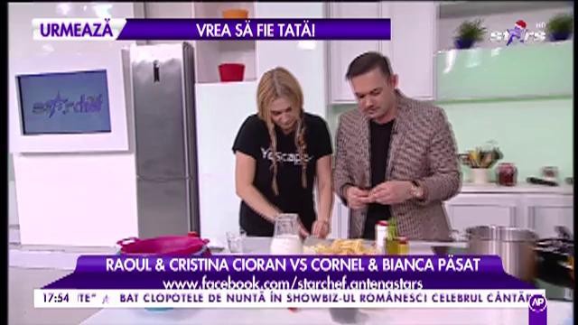 Marea competiție culinară continuă! Raoul și Cristina Cioran gătesc ”Tagliatelle cu nuci”