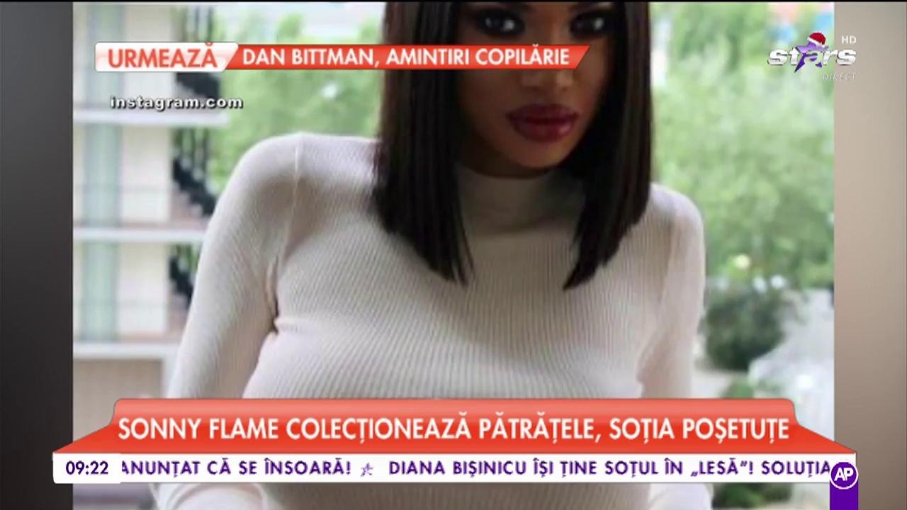 Sonny Flame colecționează pătrățele, soția poșetuțe