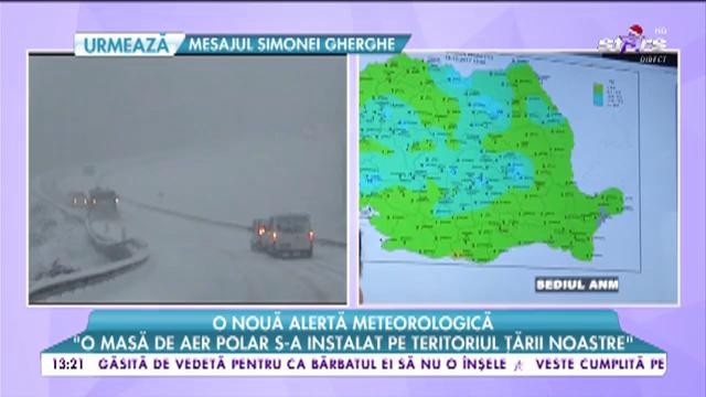 O nouă alertă meteorologică. Vreme foarte rece, zăpadă și v&acirc;nt puternic
