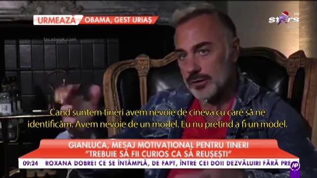 Gianluca, mesaj emoționant pentru tineri: &bdquo;Am reușit pentru că am crezut &icirc;n mine&rdquo;