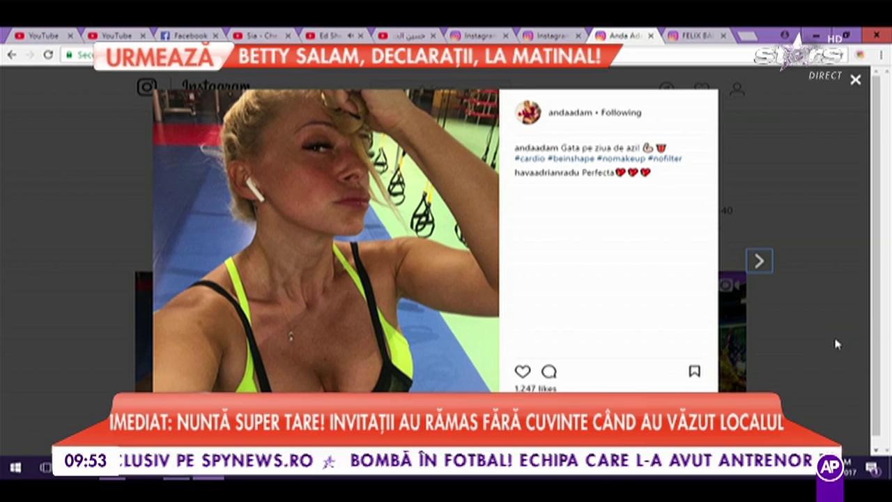 Anda Adam, după sărbători s-a dus direct în sala de sport. Vedeta arată din ce în ce mai bine