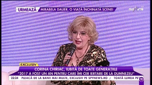 Corina Chiriac, artista iubită de toate generațiile