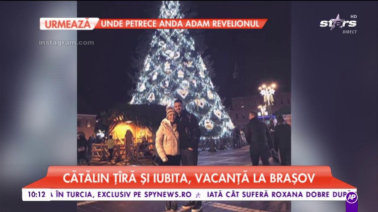 Cătălin Târa și iubita, vacanta la Brașov. Cei doi au vizitat târgul de Crăciun