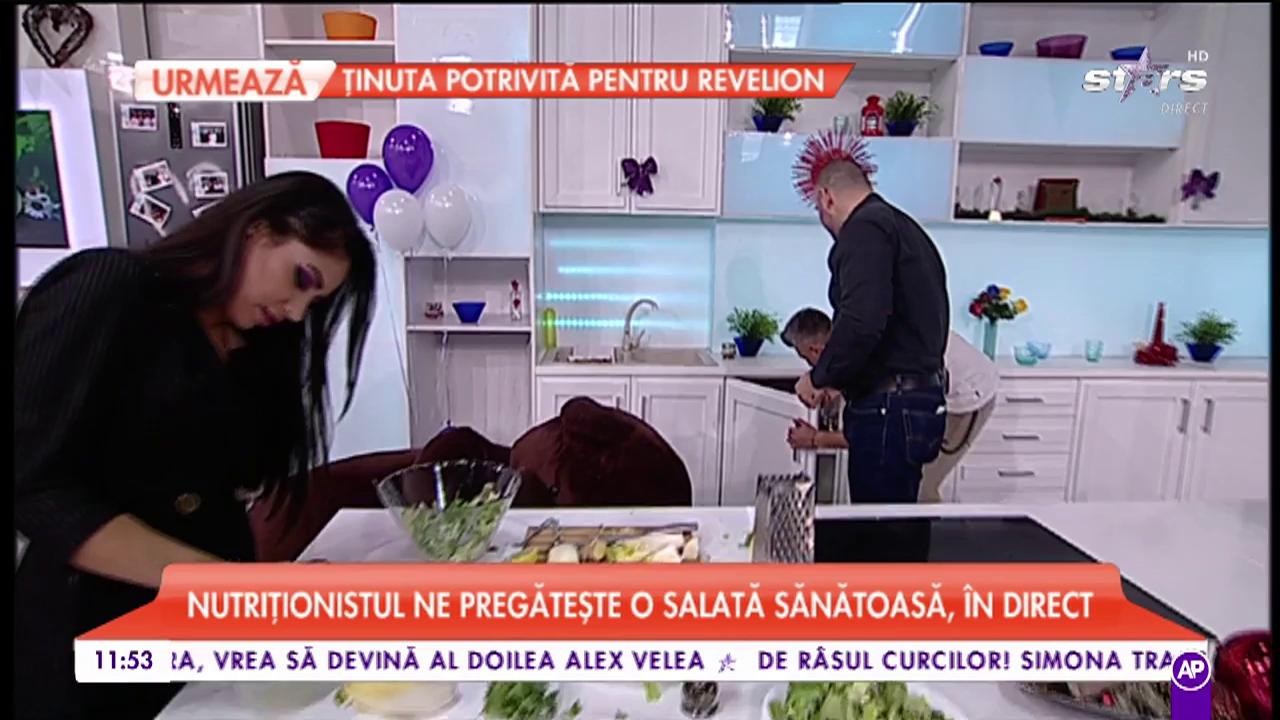 Ce trebuie să faci să eviți o indigestie. Nutriționistul ne pregătește o salată sănătoasă, în direct