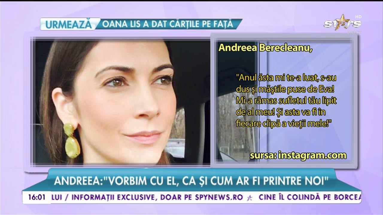 Andreea Berecleanu, cu g&acirc;ndul la tatăl ei &icirc;n seara de Revelion