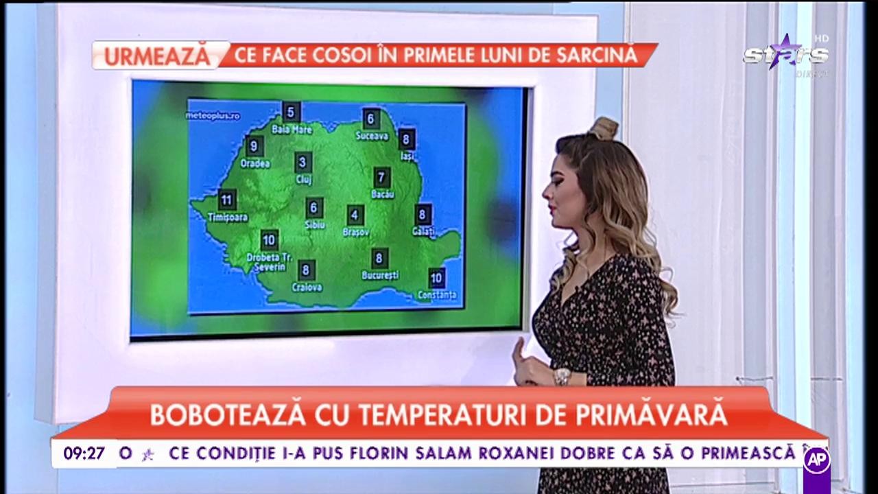 Bobotează cu temperaturi de primăvară. Maximele vor ajunge până la 11°C