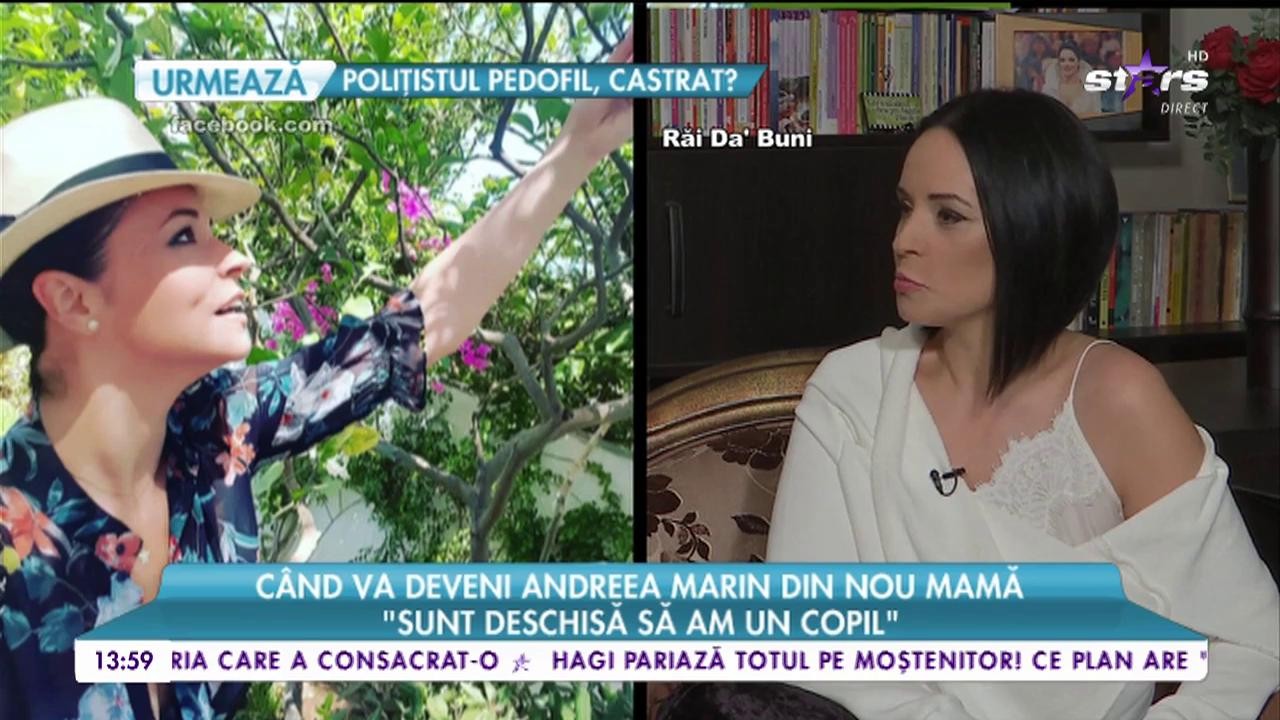 C&acirc;nd va deveni Andreea Marin din nou mamă: &rdquo;Sunt deschisă să am un copil&rdquo;