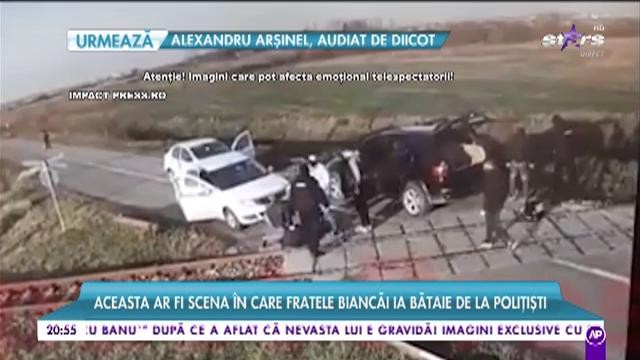 Au apărut imaginile cu scena &icirc;n care fratele Biancăi Drăguşanu ia bătaie de la poliţişti