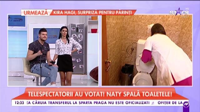 Telespectatorii au votat! Natalia trebuie să spele toaletele!