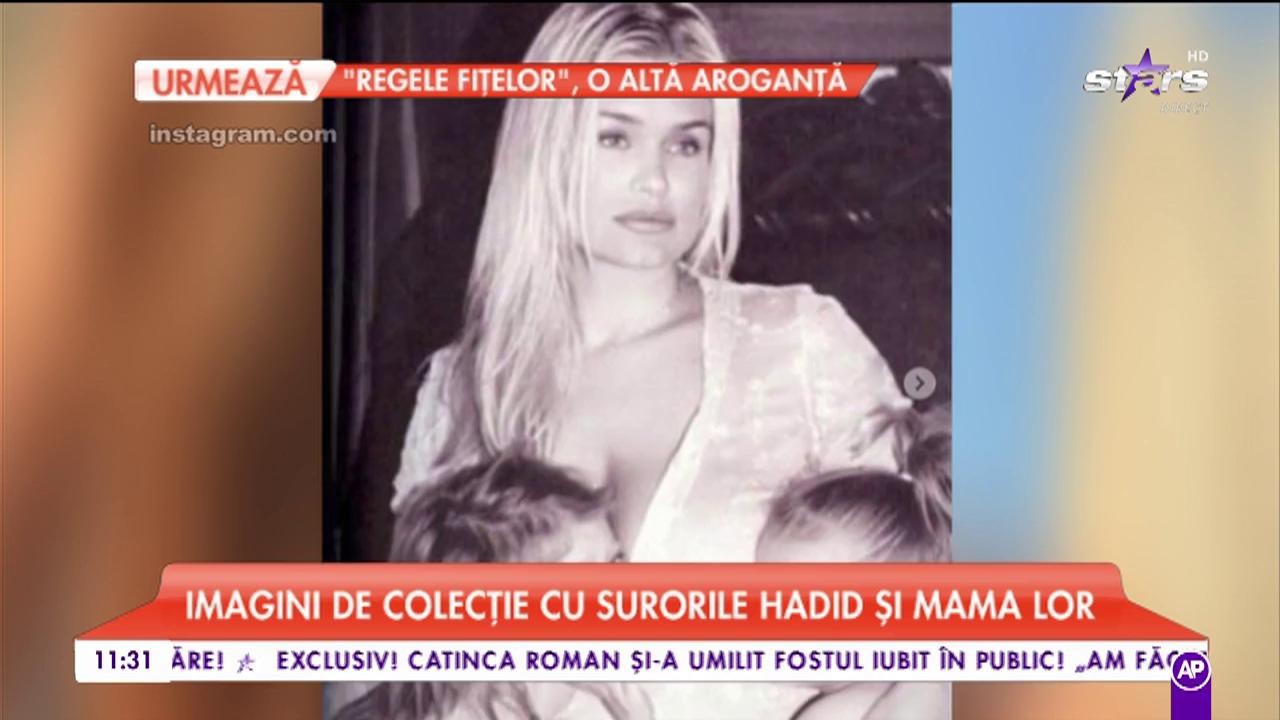 Imagini de colecție cu surorile Hadid și mama lor. Trei super modele faimoase intr-o singură poză