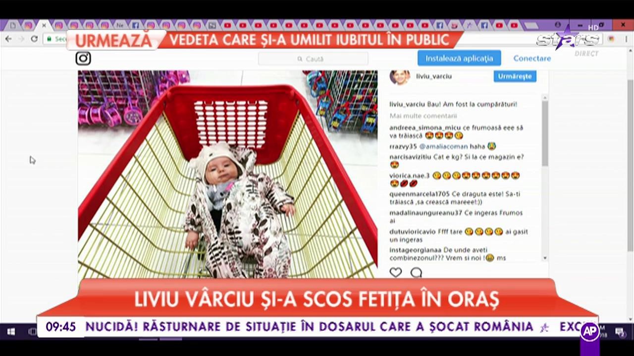 Liviu Vârciu și-a scos fetița în oraș. Vedeta a mers la cumpărături cu fetița